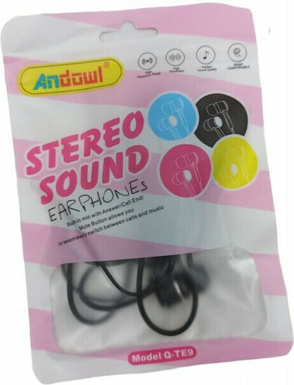Andowl Q-TE9 In-ear Handsfree with 3.5mm Connector Black