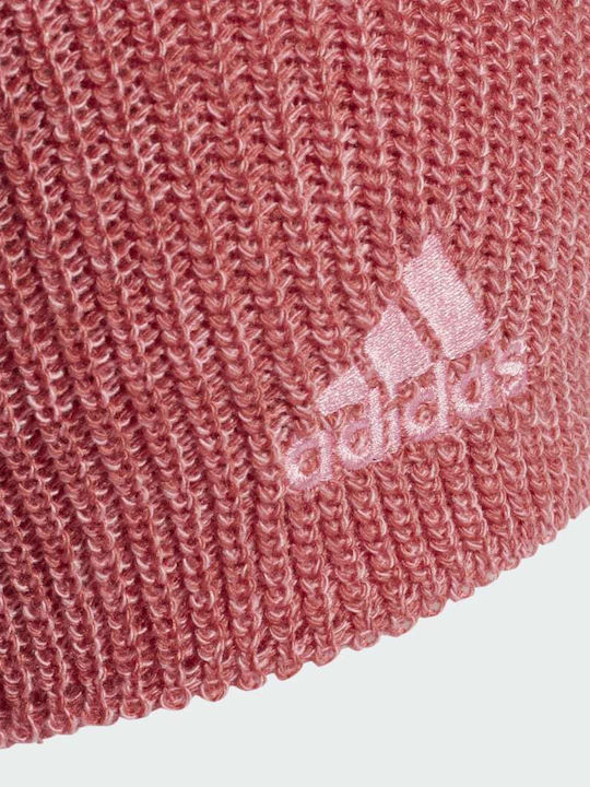 Adidas Mélange Beanie Ανδρικός Σκούφος με Rib Πλέξη Wonder Red / Bliss Pink