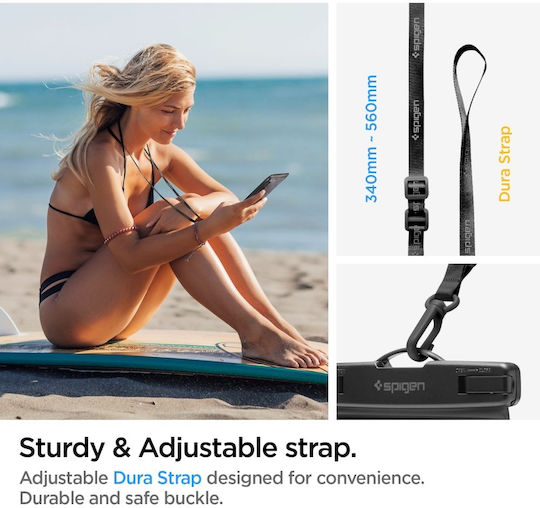 Spigen A601 Wasserdichtes Gehäuse bis 6.9" Schwarz AMP04525