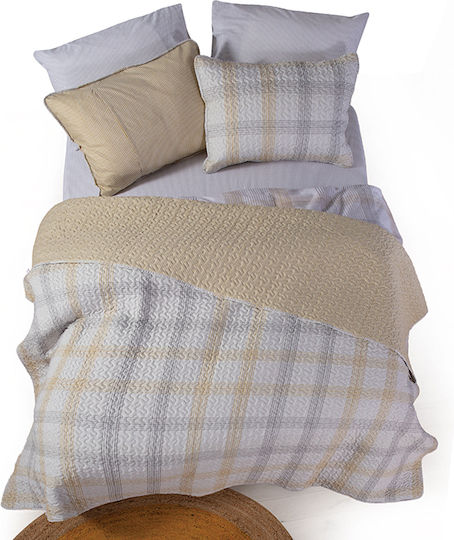 Nef-Nef Homeware Bradford Сет Калъфки за Възглавници с корица за плик Жълт 52x72см.