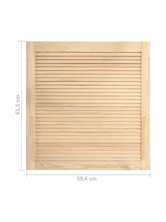 vidaXL Rechteckig Bücherregal Tür aus Massivholz in Beige Farbe 61.5x59.4cm 151123 4Stück