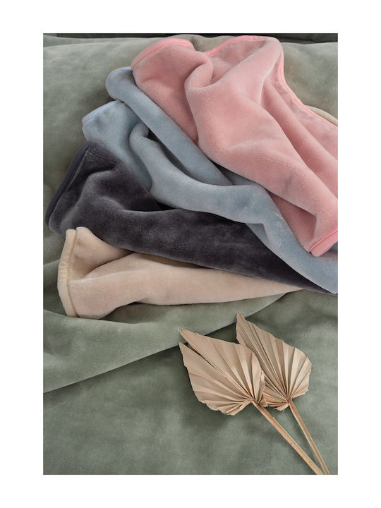 Palamaiki Dream Velour 2 Κουβέρτα Βελουτέ Μονή 160x220εκ. Pink