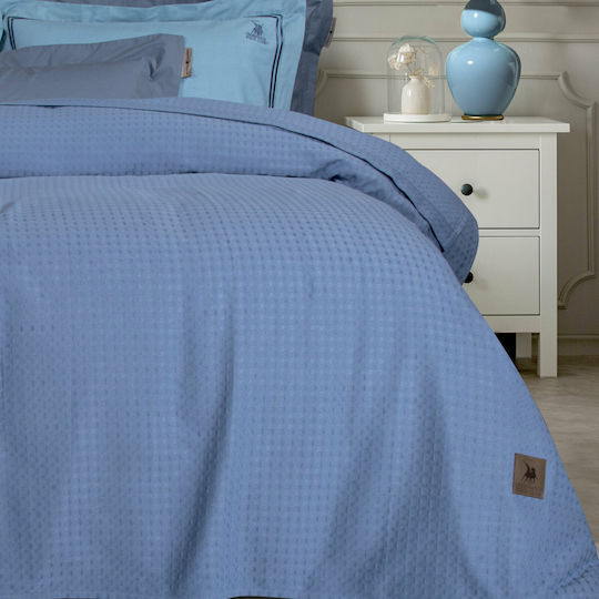 Greenwich Polo Club 2476 Pique Blanket Super King 220x240cm Blue