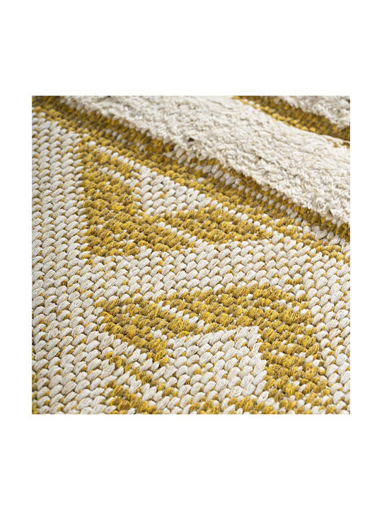 Beauty Home Morocotton 9236 Teppich Rechteckig Sommer Baumwolle mit Fransen Yellow