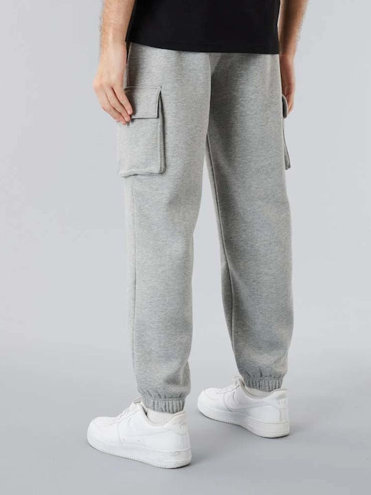 New Era Premium Cargo Men's Sweatpants with Rubber Gray