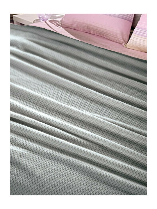 Guy Laroche Rombus Fleece Blanket Double 220x240cm Silver