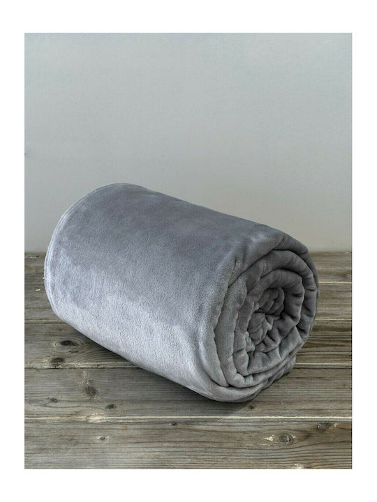 Kocoon Meleg Velvet Blanket Double 220x240cm Gray