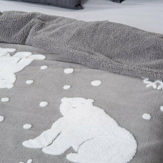 Palamaiki Polo Blanket Fleece Single 160x220cm Light Gray