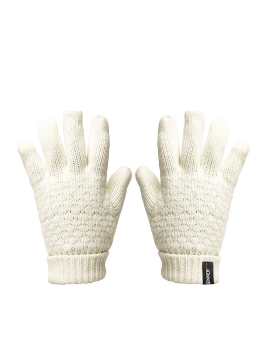 Sinner Men's Knitted Gloves White -30