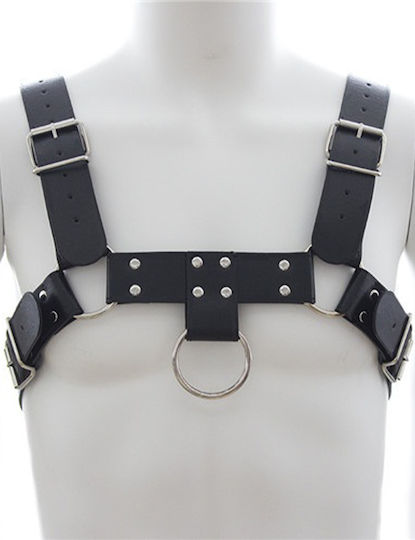 Kinksters Men's Harness Chest Vegan Leather Schwarz