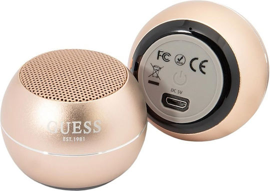Guess Ηχείο Bluetooth 3W με Διάρκεια Μπαταρίας έως 4 ώρες Χρυσό GUWSALGED