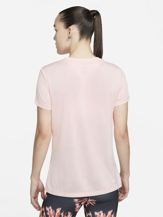 Nike Legend Γυναικείο Αθλητικό T-shirt Dri-Fit Ροζ