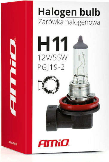 AMiO Λάμπα Αυτοκινήτου Lumitec H11 / PGJ19-2 Αλογόνου 12V 55W