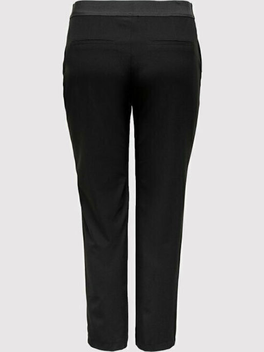 Dama Talie înaltă Tesatura Pantaloni cu Croială Normală Negru