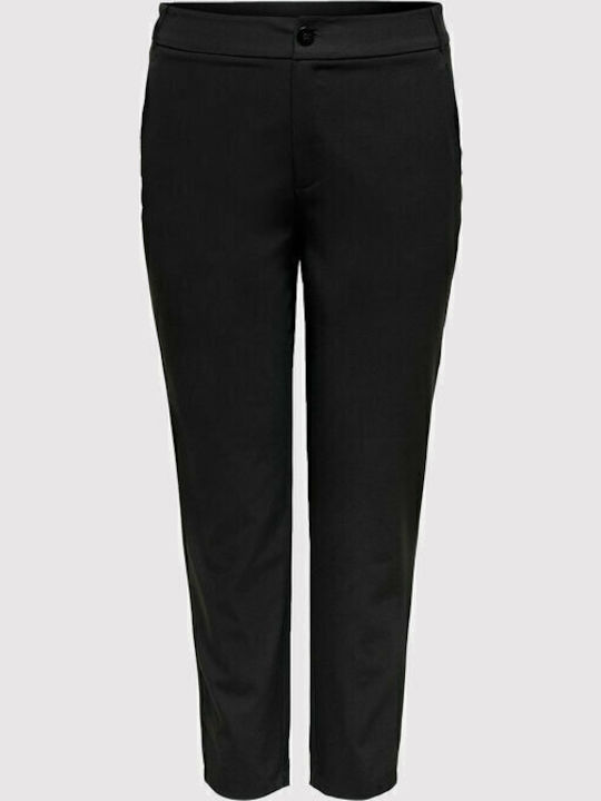 Dama Talie înaltă Tesatura Pantaloni cu Croială Normală Negru