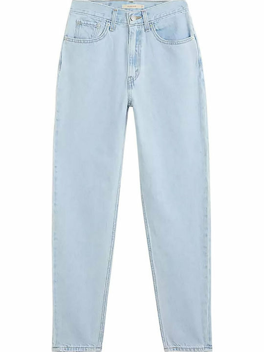 80s Mom High Waist Women's Jean Trousers in Mom Fit Light Stonewash