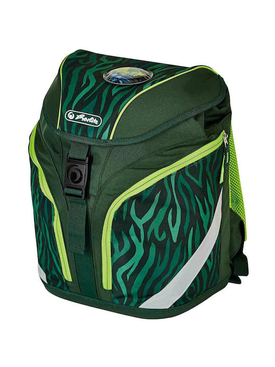 Herlitz SoftLight Jungle Set of 4 in 1 School Bag Backpack Junior High-High School in Green color