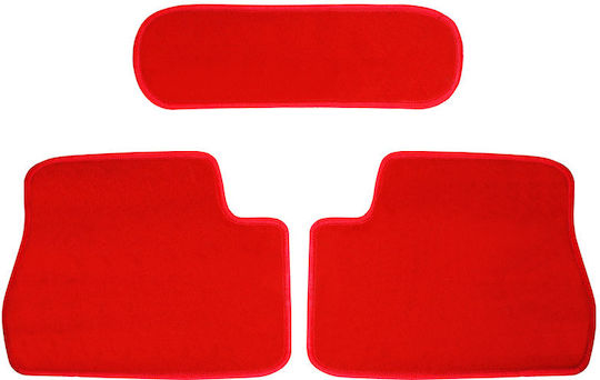Auto Gs Set of Front and Rear Mats Universal 5pcs Red