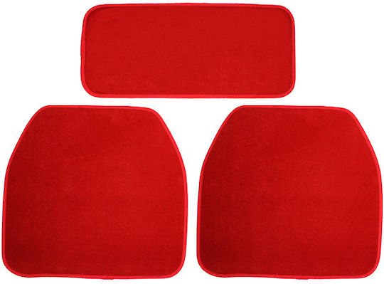 Auto Gs Set of Front and Rear Mats Universal 5pcs Red