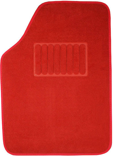 Auto Gs Set of Front and Rear Mats Universal 5pcs Red