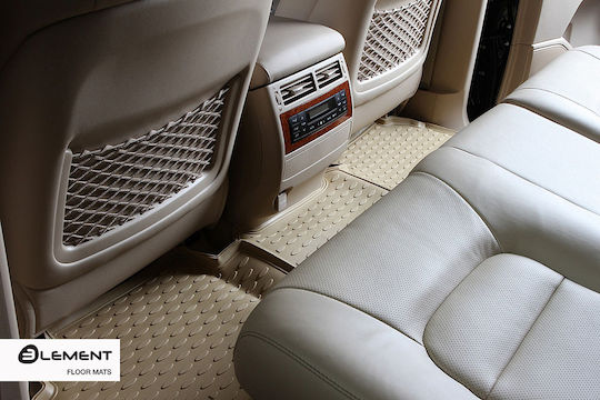 Novline Set of Front and Rear Mats 4pcs for Mercedes-Benz S 1998-2005 Black / Beige
