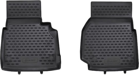 Novline Vordere Matten Wannenartig 2Stück aus Gummi für Land Rover Verteidiger 2007 Schwarz