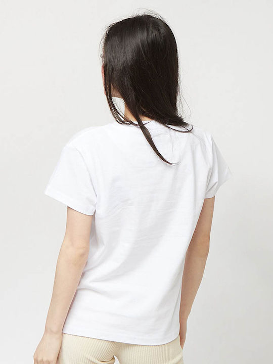 Karl Kani Damen T-Shirt Blumen Weiß