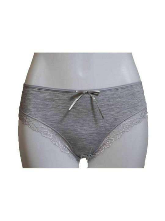 New Lilla High-waisted Women's Slip with Lace Gray