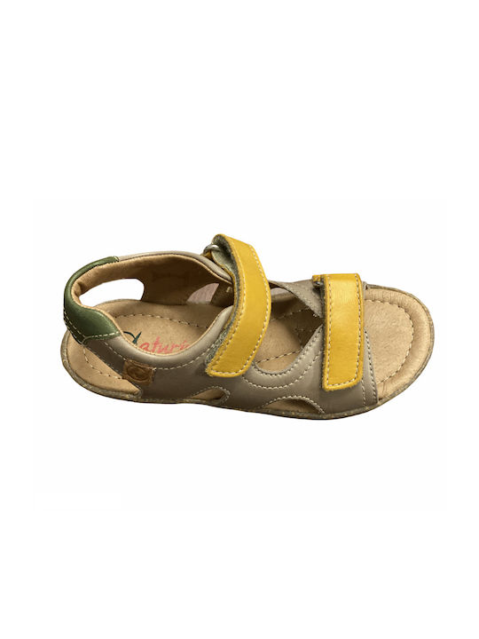 CHILDREN'S SANDAL NATURINO 0010502132.01.9112 YELLOW ECRU