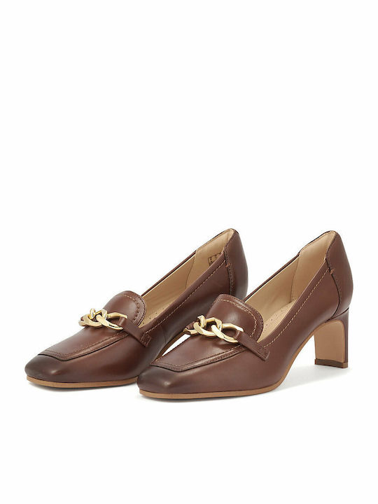 Clarks Seren 55 Leather Brown Heels