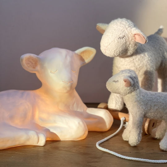 Egmont Led Kids Decorative Lamp Mary lamb White 27x15x28εκ.