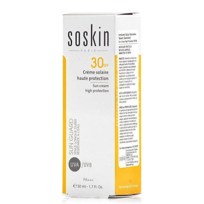 Soskin Sun Guard Waterproof Sunscreen Cream Face SPF30 50ml