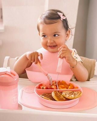 Twistshake Baby Food Bowl Click Mini made of Silicone Pastel Pink