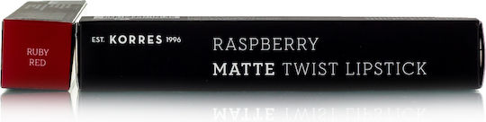 Korres Raspberry Twist Pencil Κραγιόν Matte Ruby Red 2.5gr