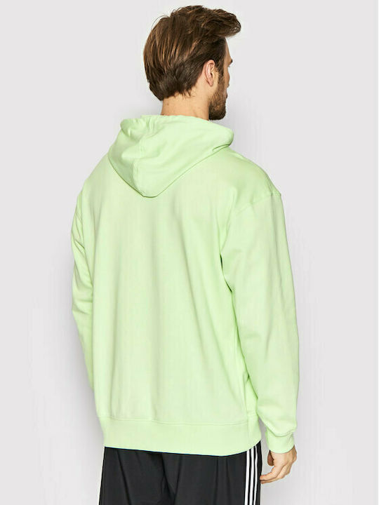 Adidas Essentials FeelVivid Men's Sweatshirt with Hood and Pockets Celery