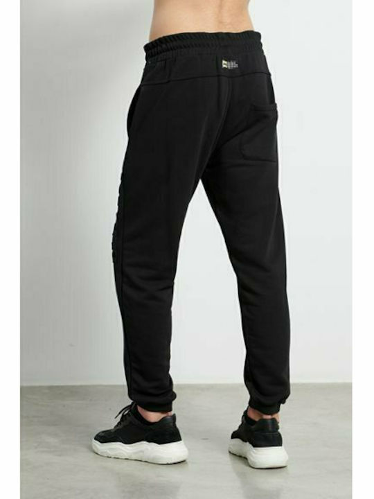 BodyTalk Men's Sweatpants with Rubber Black