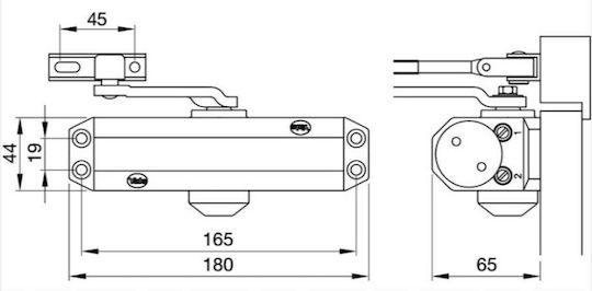 Yale 300 N. 2 Door Return Mechanism Door White