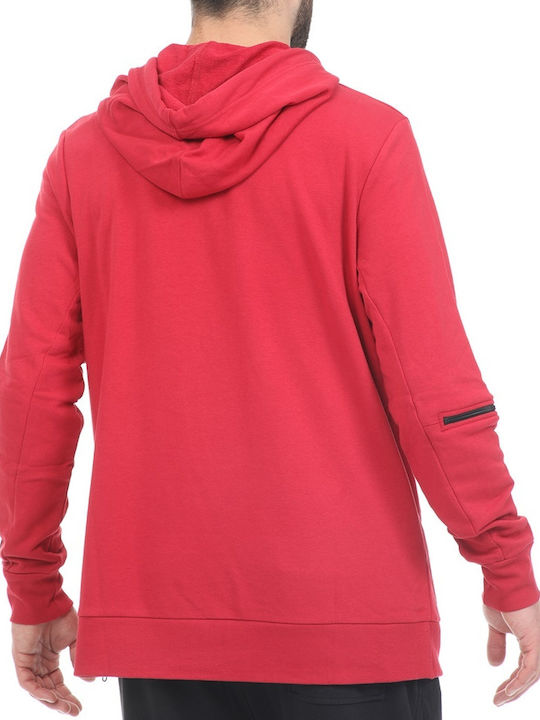 Sweatshirt with Hood Burgundy