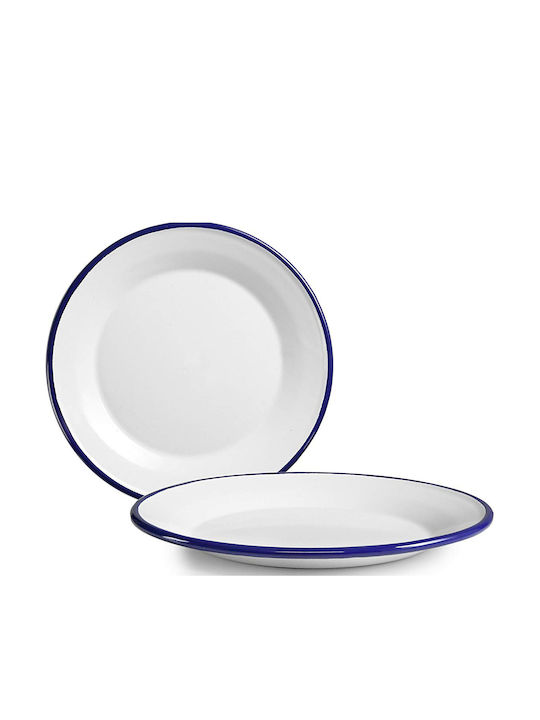 Ibili Blanca Teller Untiefe Emaye Weiß mit Durchmesser 24cm
