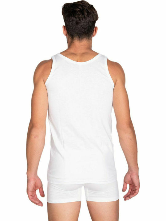 Men's Sleeveless Undershirt White