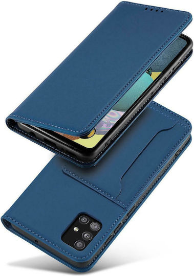 Hurtel Magnet Card Brieftasche Synthetisches Leder Blau (Galaxy A12)
