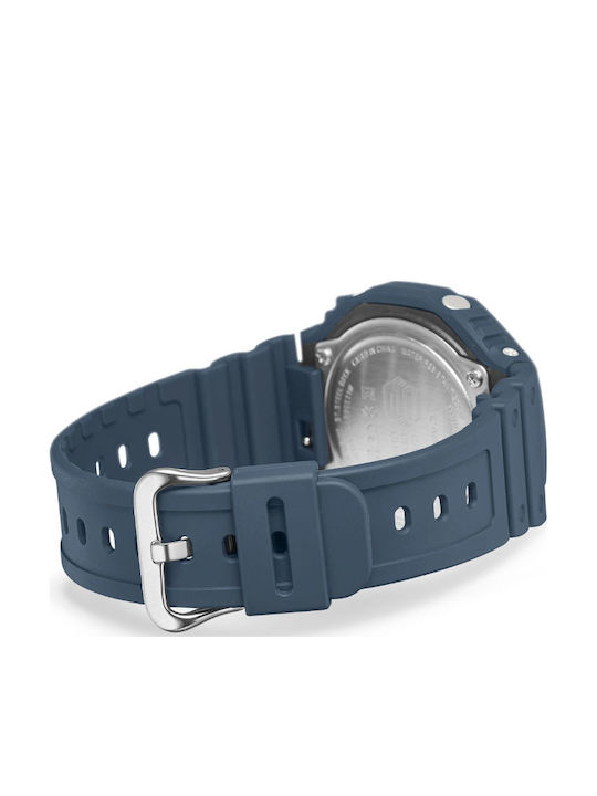 Casio G-Shock Ανδρικό Ρολόι 45.4mm Χρονογράφος Solar με Μπλε Καουτσούκ Λουράκι