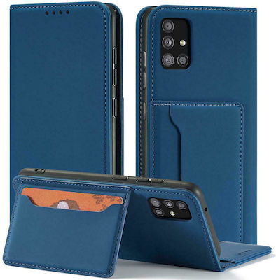 Hurtel Magnet Card Synthetic Leather Wallet Blue (Redmi Note 11 / 11S 4G)