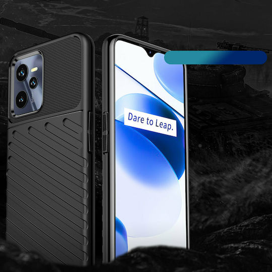 Hurtel Thunder Back Cover Silicon Negru (Realme C35)