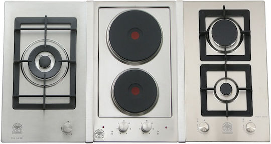 La Germania Gas Cooktop Autonomous Inox 92.7x51εκ. Silver