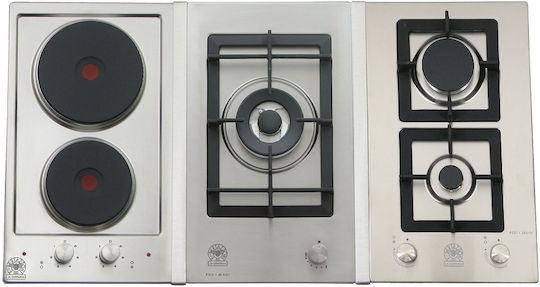 La Germania Gas Cooktop Autonomous Inox 92.7x51εκ. Silver