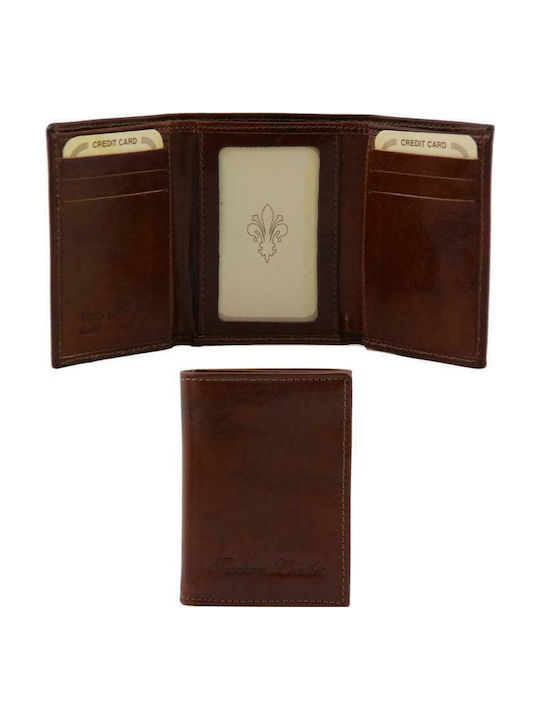 Leather Men's Wallet Cards Brown