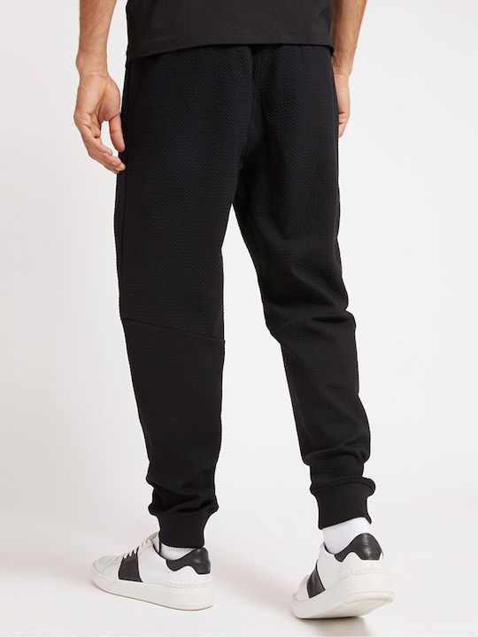 Guess Men's Sweatpants with Rubber Black