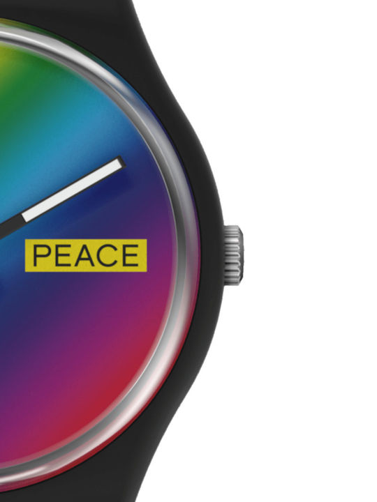 Swatch Go With The Bow Men's Watch 34mm Battery with Black Rubber Strap