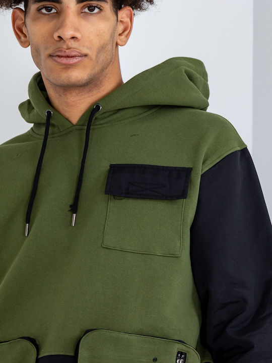 Sweatshirt mit Kapuze Khaki
